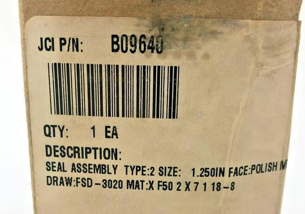 New John Crane B09640 Seal Assembly Type 2, 1.25"