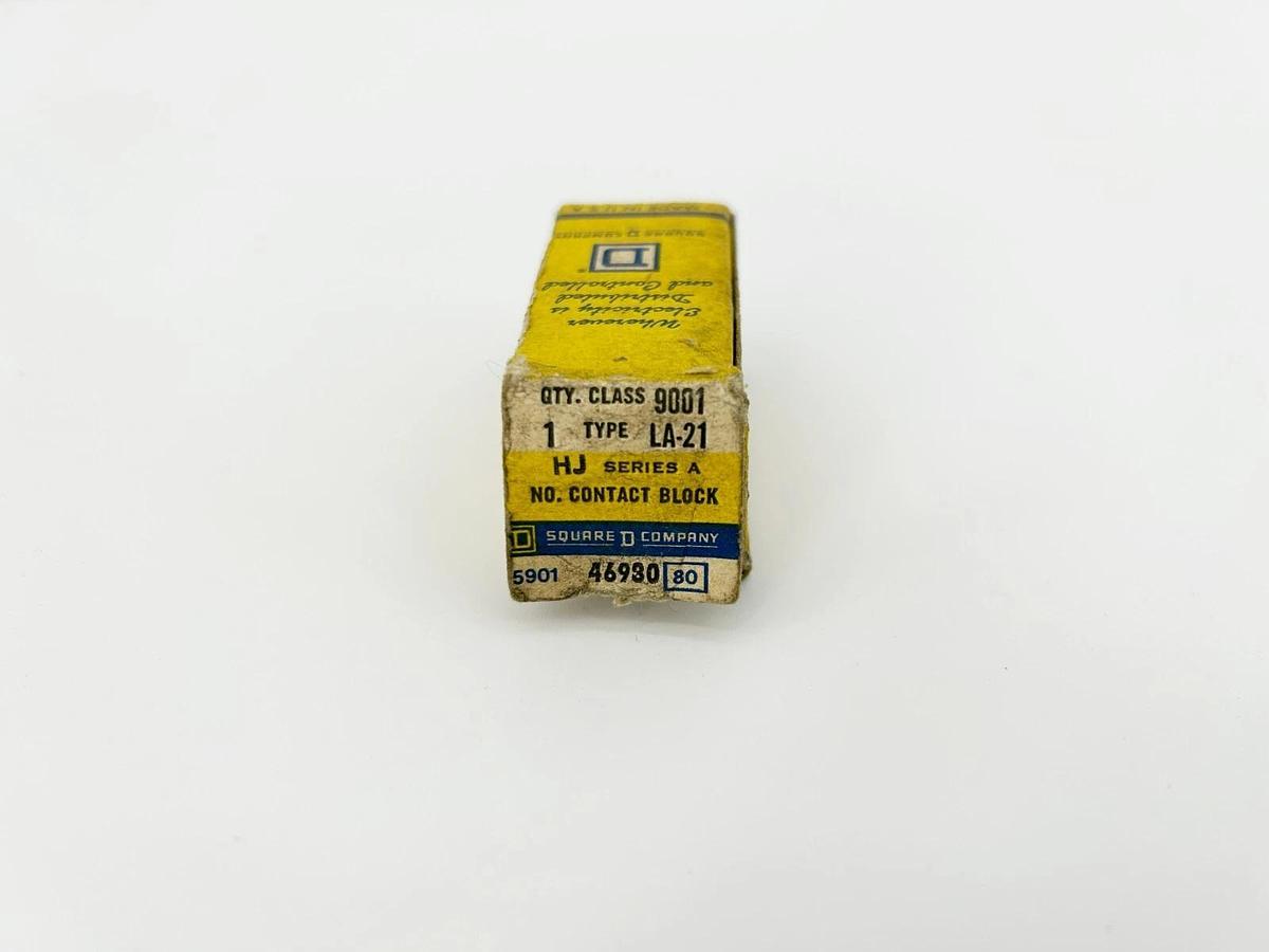 Lot of 2 New Square D 9001-LA-21 Ser. A Contact Blocks, 1 N.O.