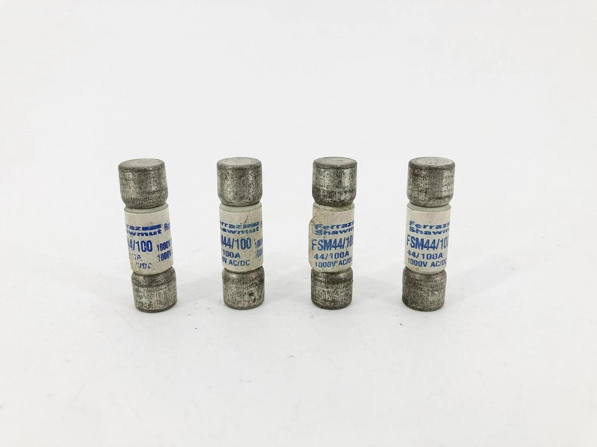 Lot of 4 New Ferraz Shawmut FSM44/100 Mini Fuses 0.44 A 1000VAC/DC