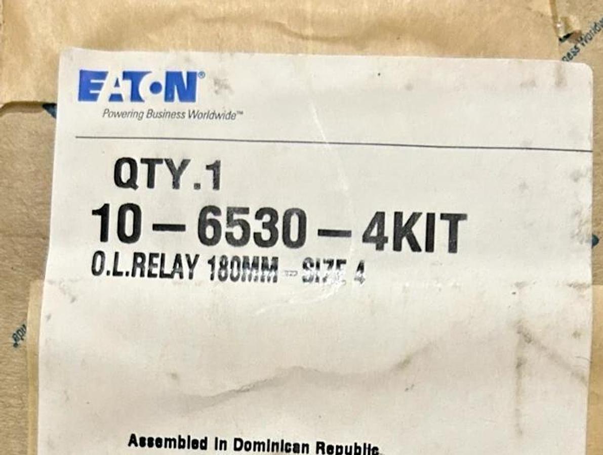 New Eaton 10-6530-4KIT Overload Relay 180mm Size 4 - Sealed Box