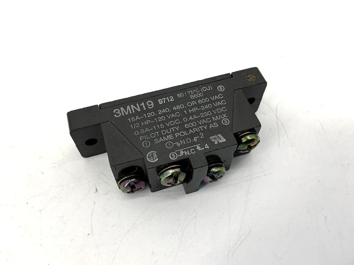 New Micro Switch 3MN19 Limit Switch Snap Action 1NO 1NC 15A 600VAC - No Box