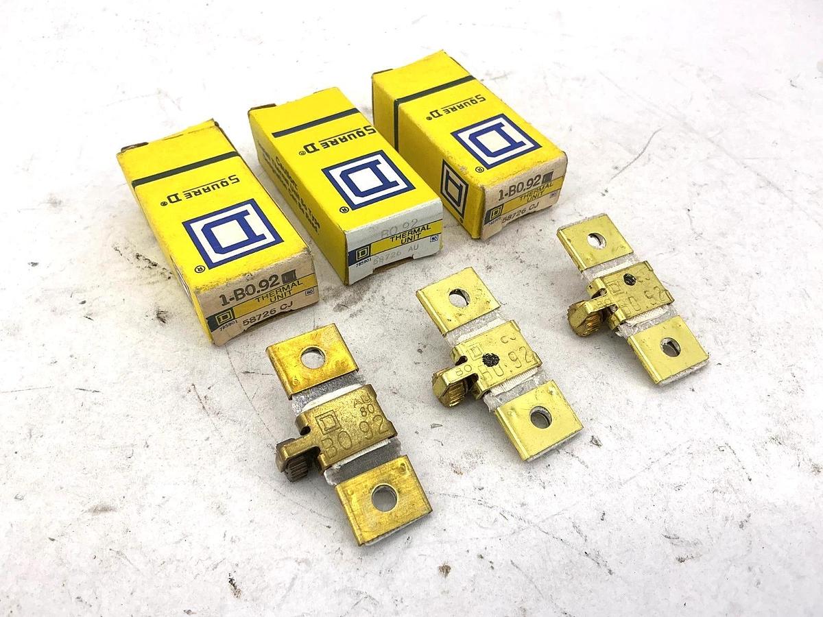Lot of 3 New Square D B0.92 Overload Relay Thermal Unit