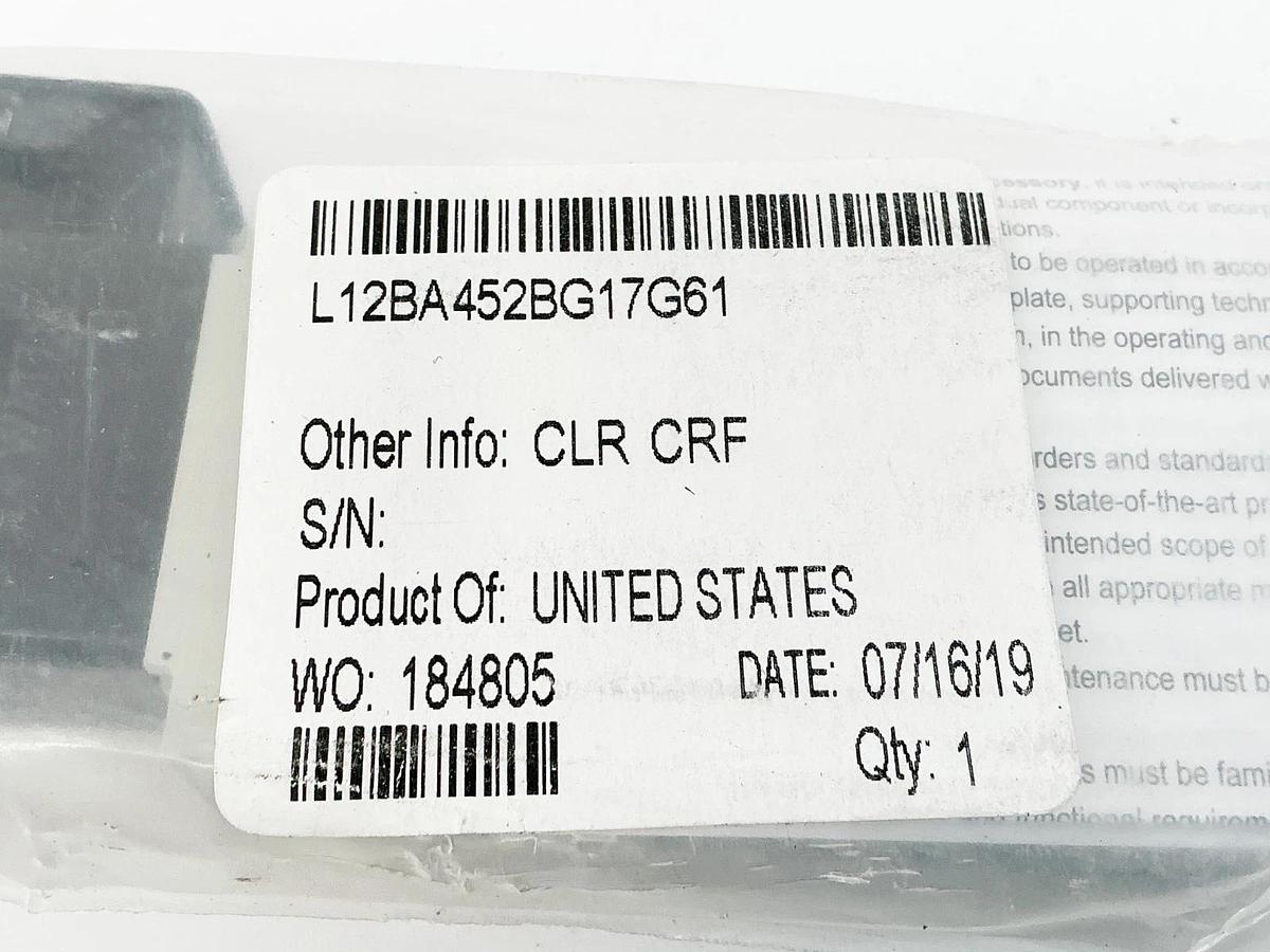 New Numatics L12BA452BG17G61 Solenoid Valve 120PSIG