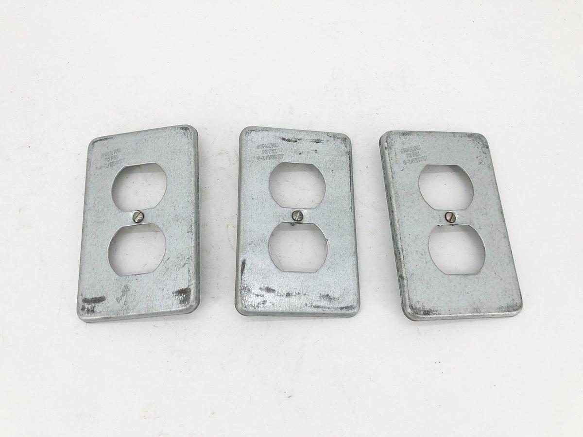Lot of 3 New Appleton FSK1DR Stamped Steel Covers For FS & FD Boxes
