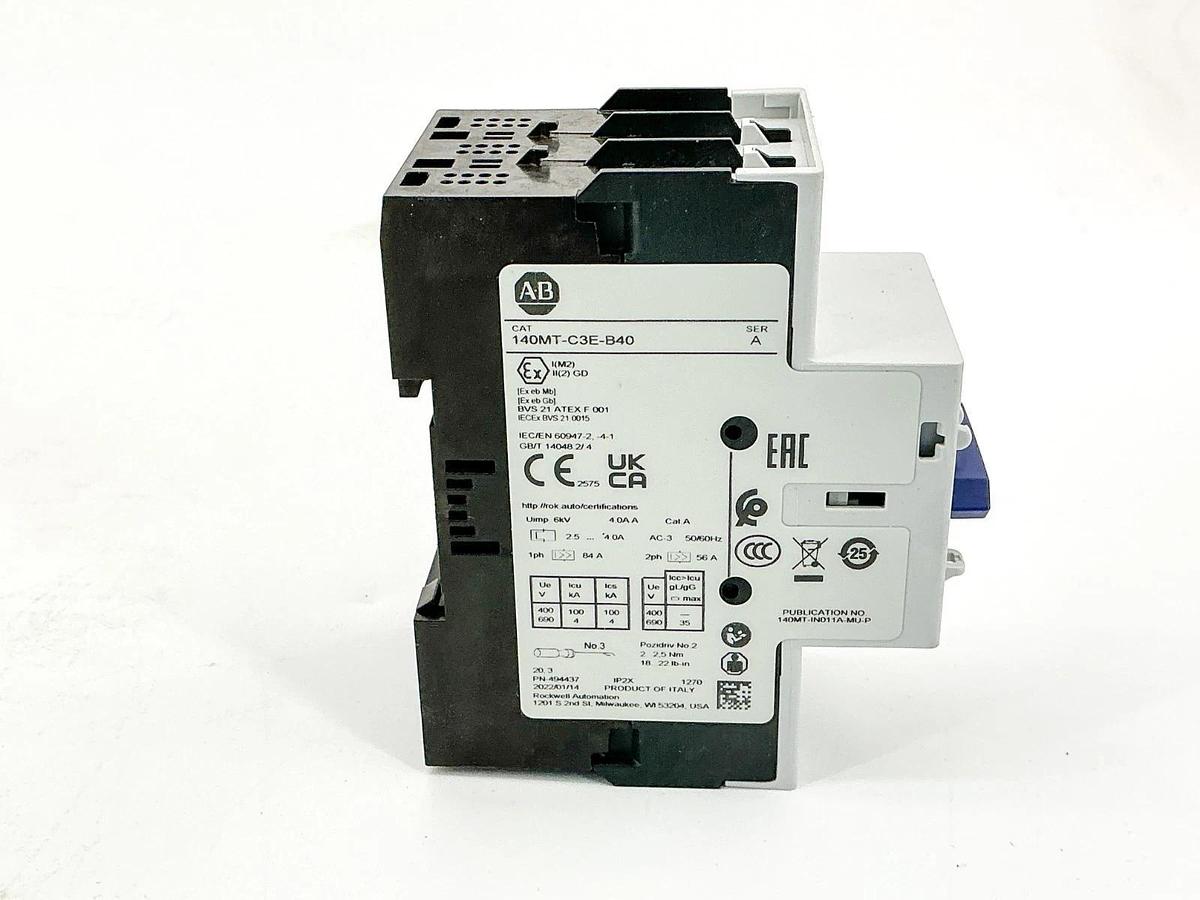 New Allen Bradley 140MT-C3E-B40 Motor Protector Breaker 2.5-4A 690V Ser.A