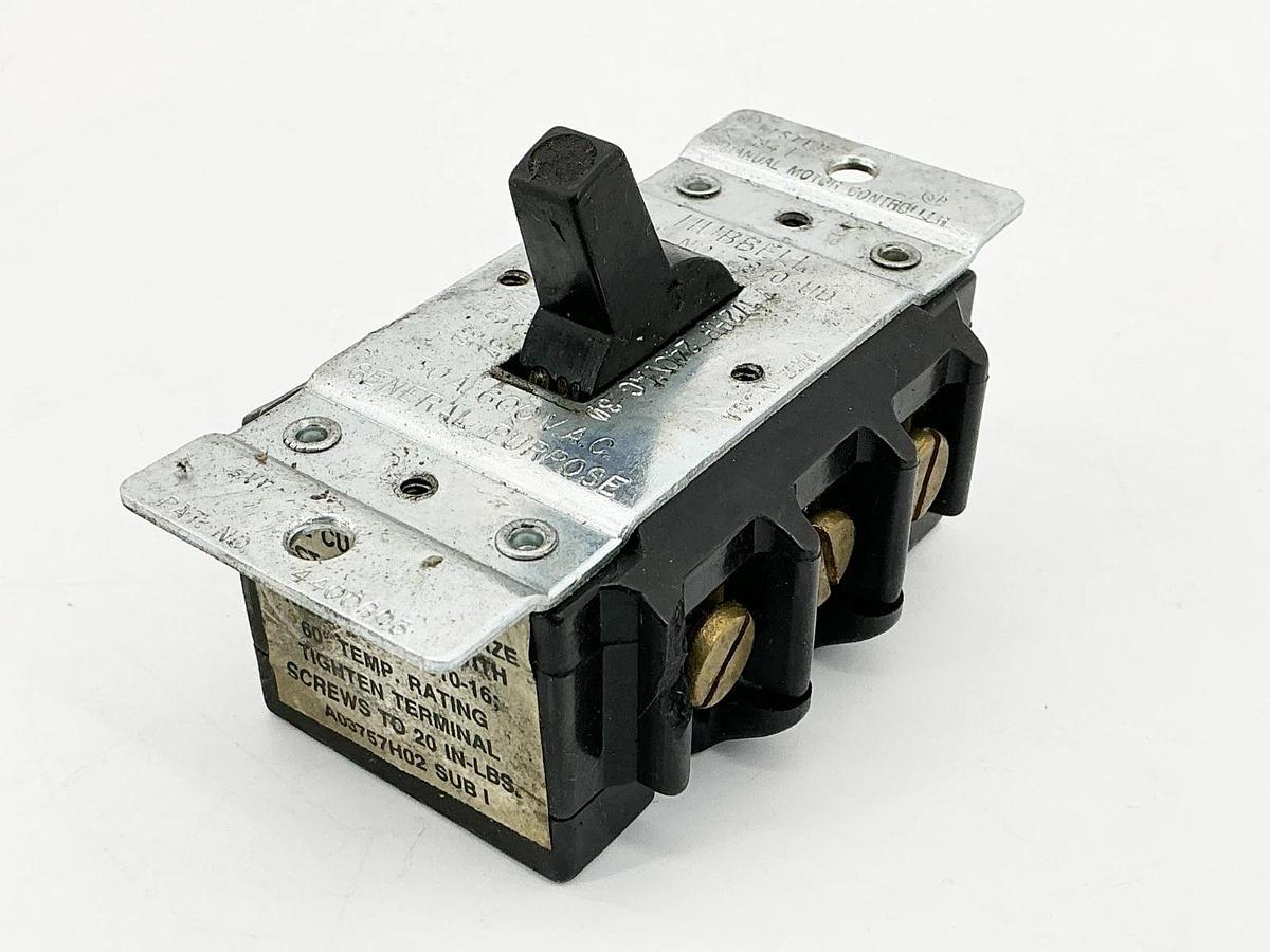 Used Hubbell 7810UD Manual Motor Switch 600V 20HP 30A