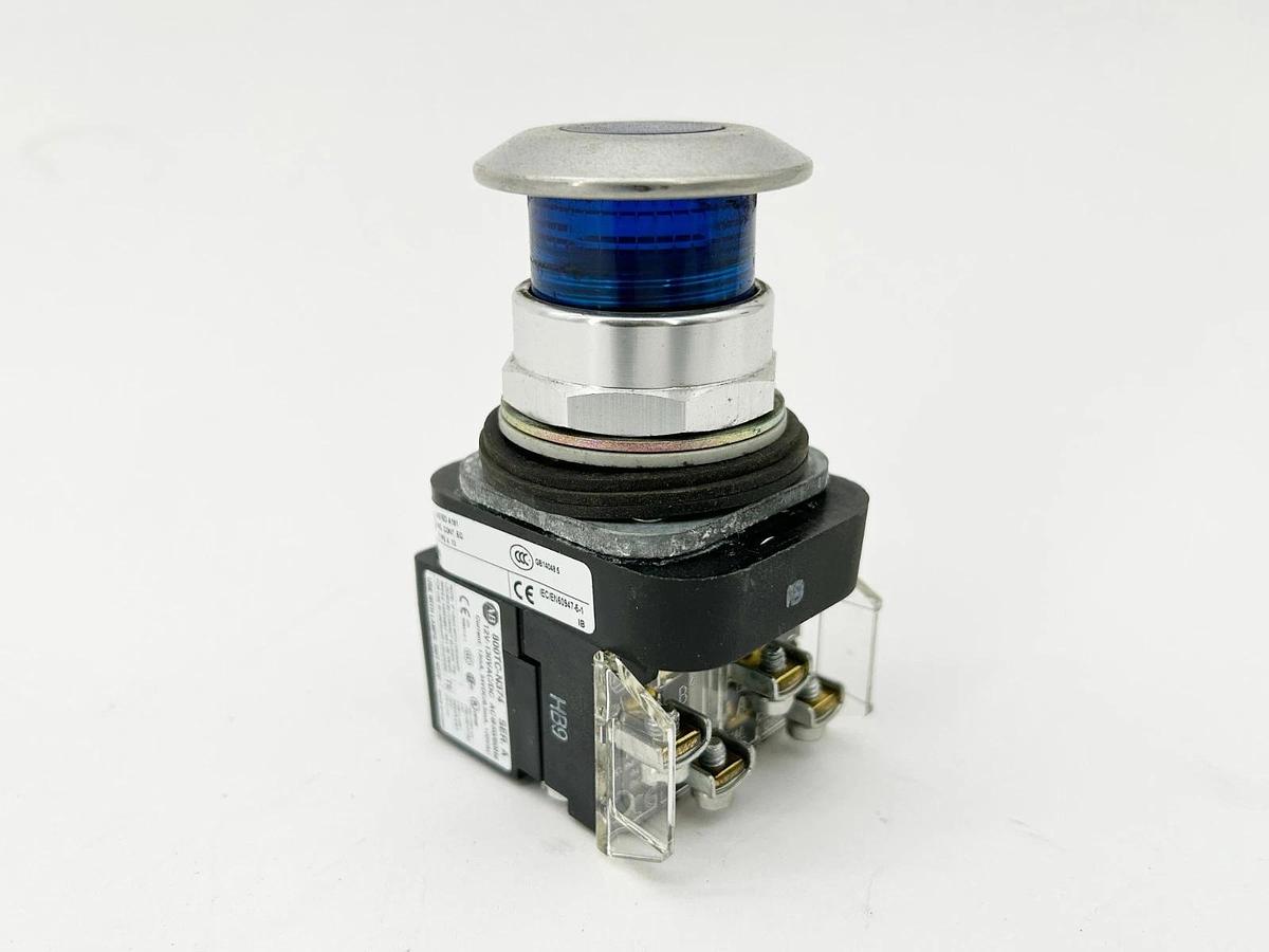 New Allen Bradley 800T-FXQH2BA1 Pushbutton 2 Position 130V Blue Head LED No Box