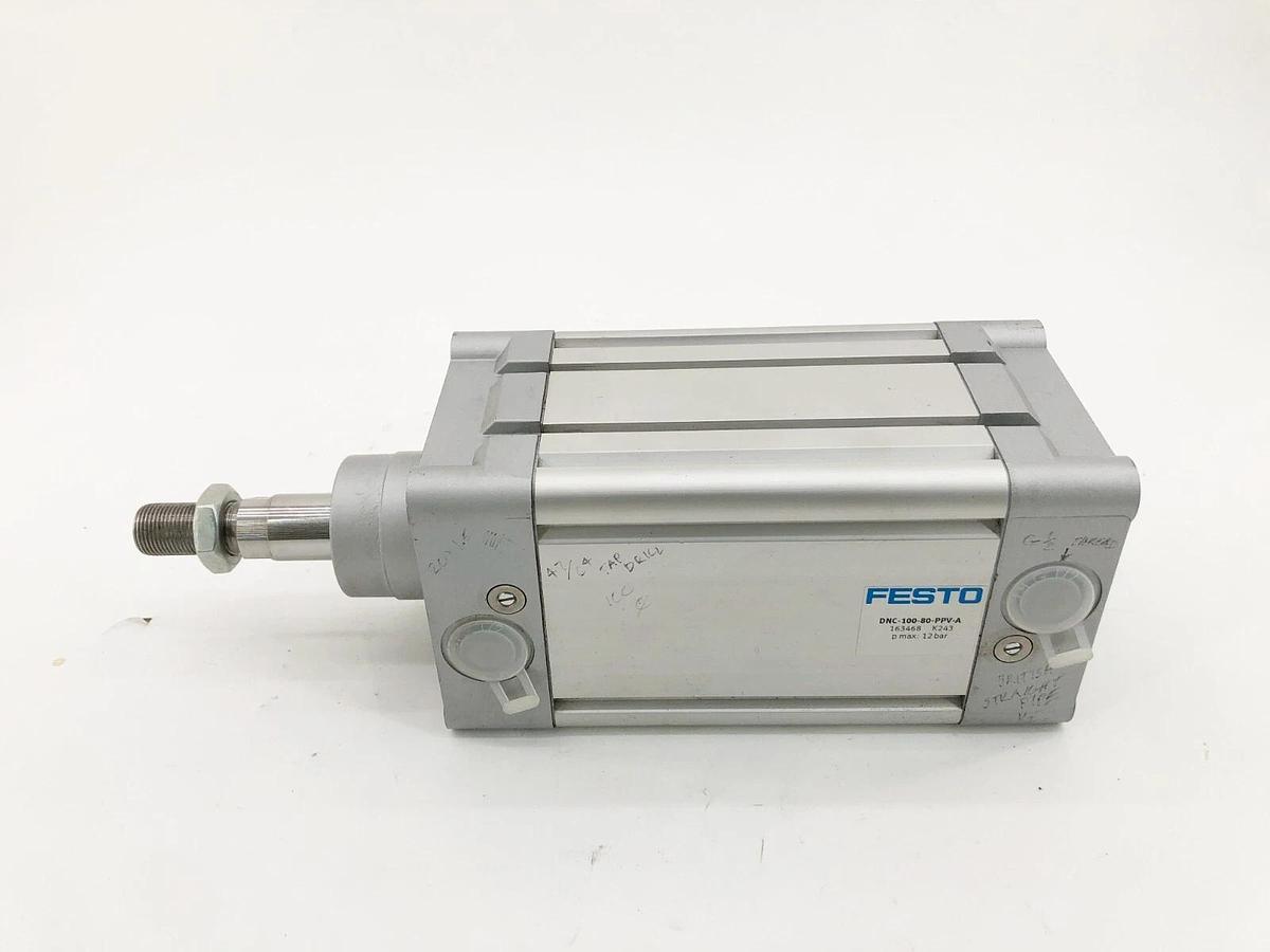 New Festo DNC-100-80-PPV-A Cylinder 80mm Bore 100mm Stroke - No Box