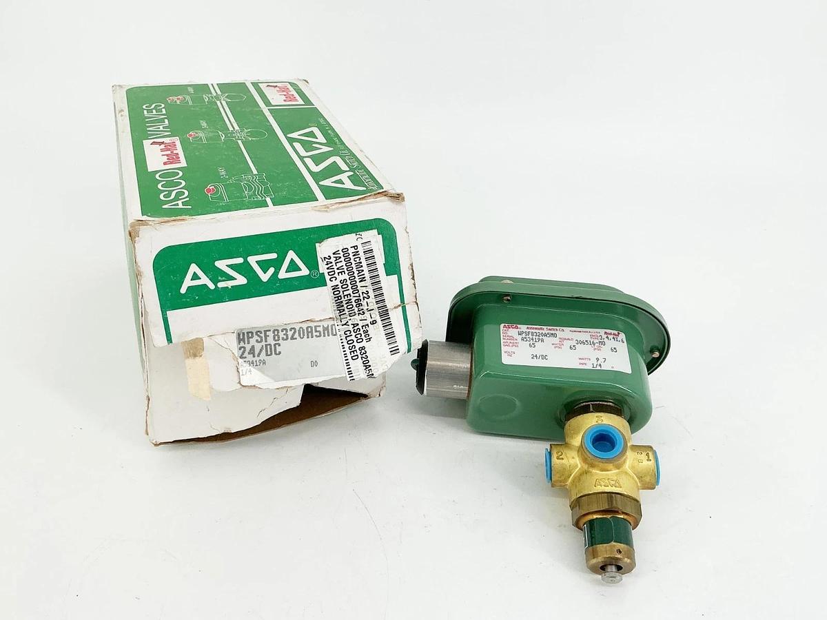 New Asco WPSF8320A5MO 24VDC Solenoid Valve 1/4" Pipe 65PSI 9.7W