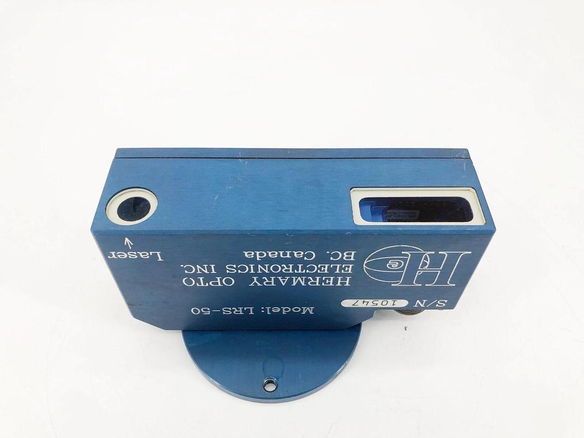 Used Hermary Opto LRS-50 Compact Single-Point Laser Range Sensor 130" Range 24VDC