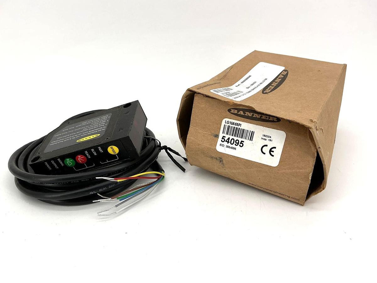 New Banner Engineering LG10A65PI Laser Gauging Sensor S: 75-125mm 8-Wire 54095