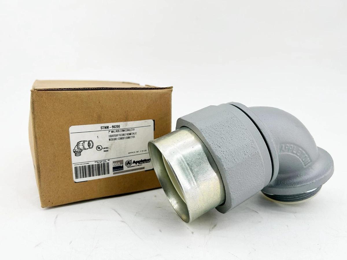 New Appleton STNM-90200 Connector 2" Mall Iron 90 Deg Liquidtight