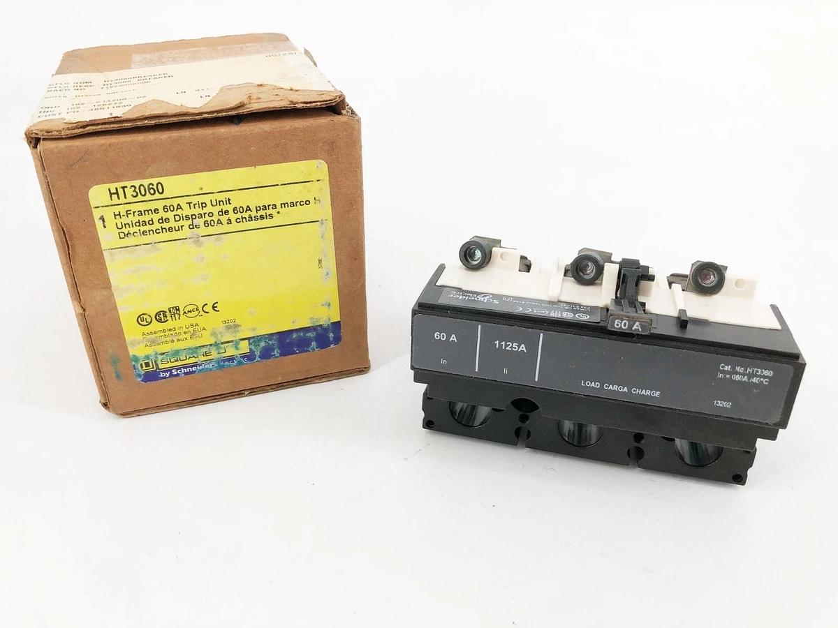 New Square D HT3060 H-Frame Trip Unit 60A 600V 3P