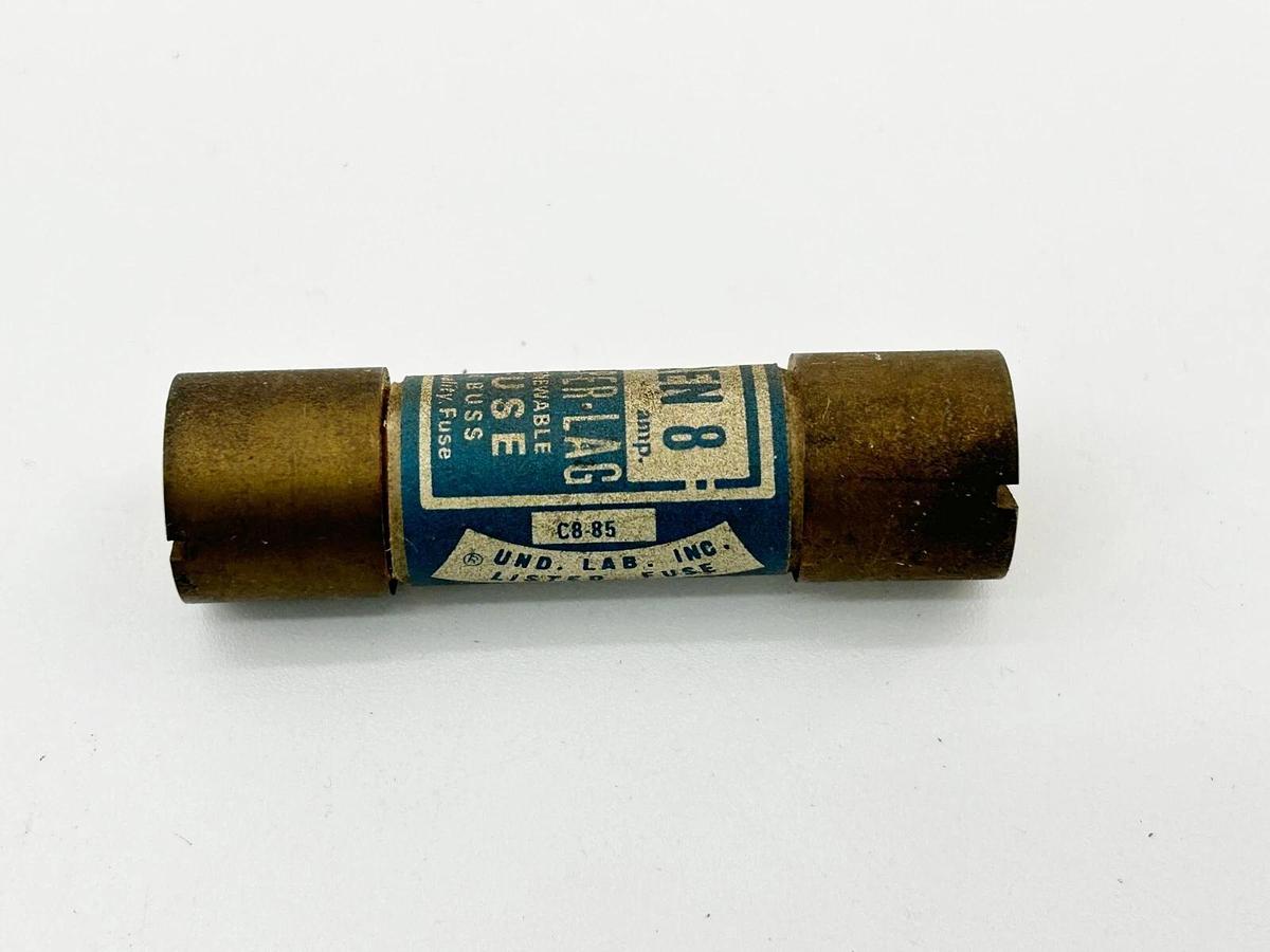 New Lot of 2 Bussmann REN 8 Super Lag Renewable Fuse 8A 250V