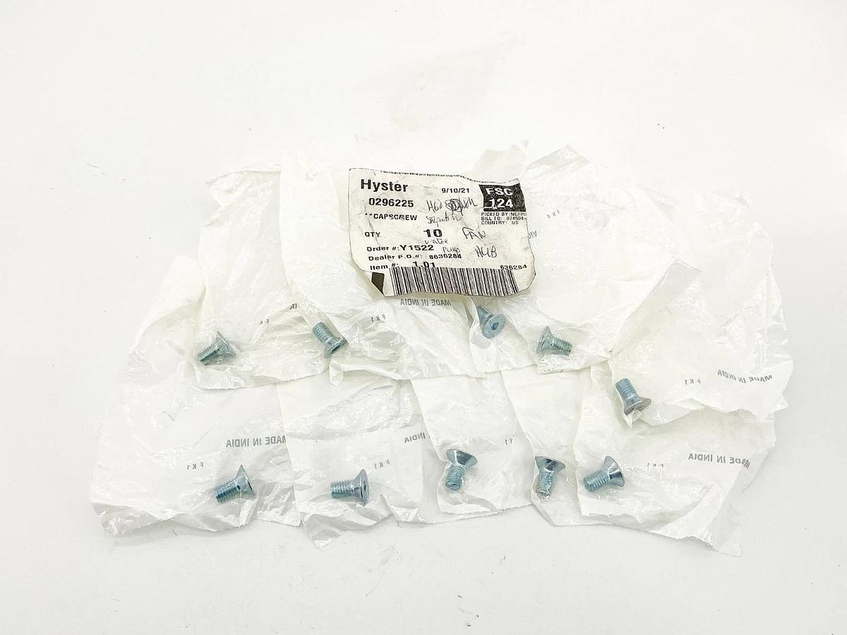 New Lot of 10 Hyster 0296225 Cap Screw
