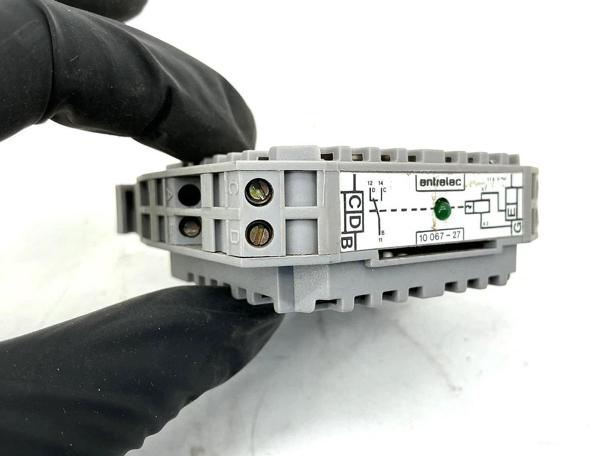 New ABB Entrelec 10-067-27 Relay Control Module Green LED 115V 10-067.27 No Box