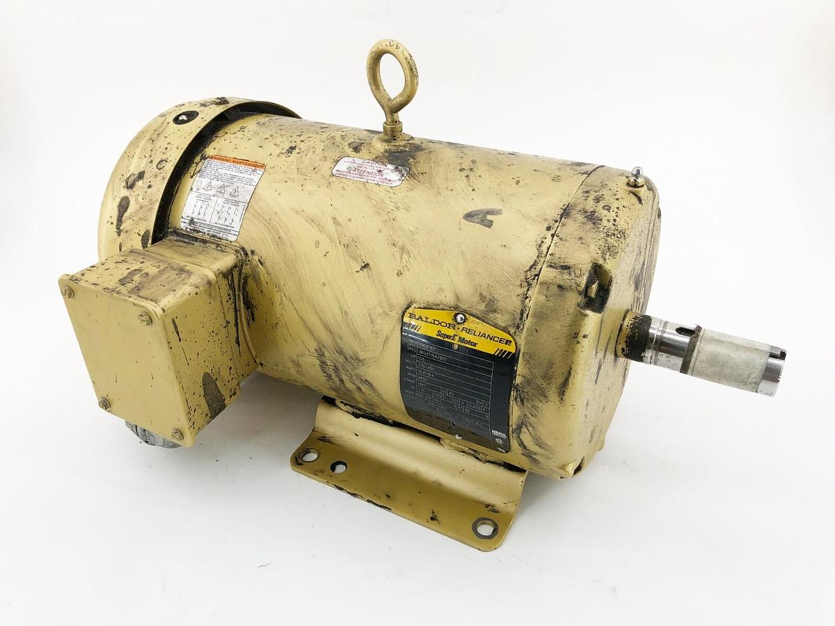 Used Baldor EM3616T Super-E Motor 7.5HP 230/460V 16.8/8.4A 3450RPM 184T