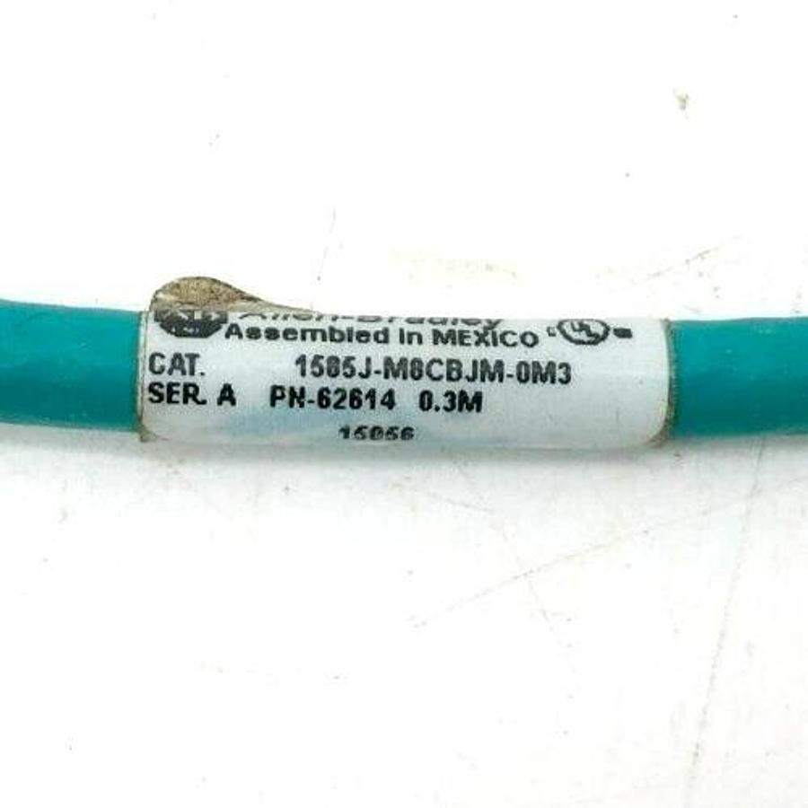 Lot of 2 New Allen Bradley 1585J-M8CBJM-0M3 Ethernet Patch Cords 0.3m RJ45