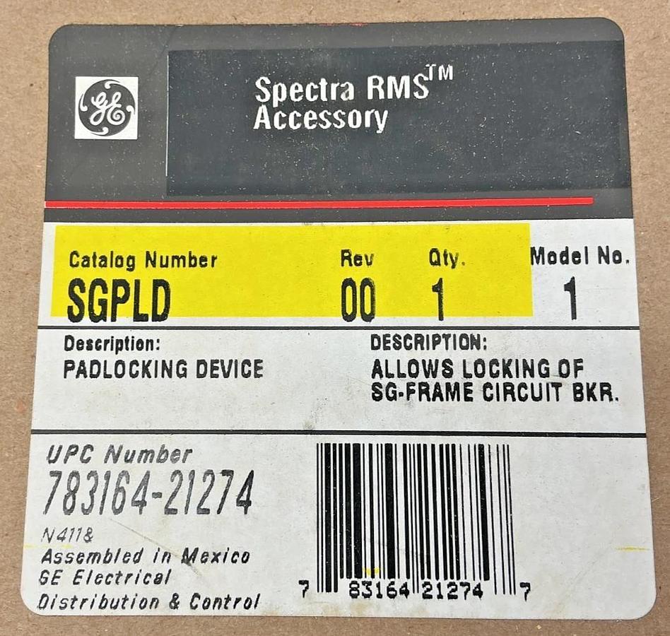 New GE General Electric SGPLD Spectra RMS Accessory Padlocking Device