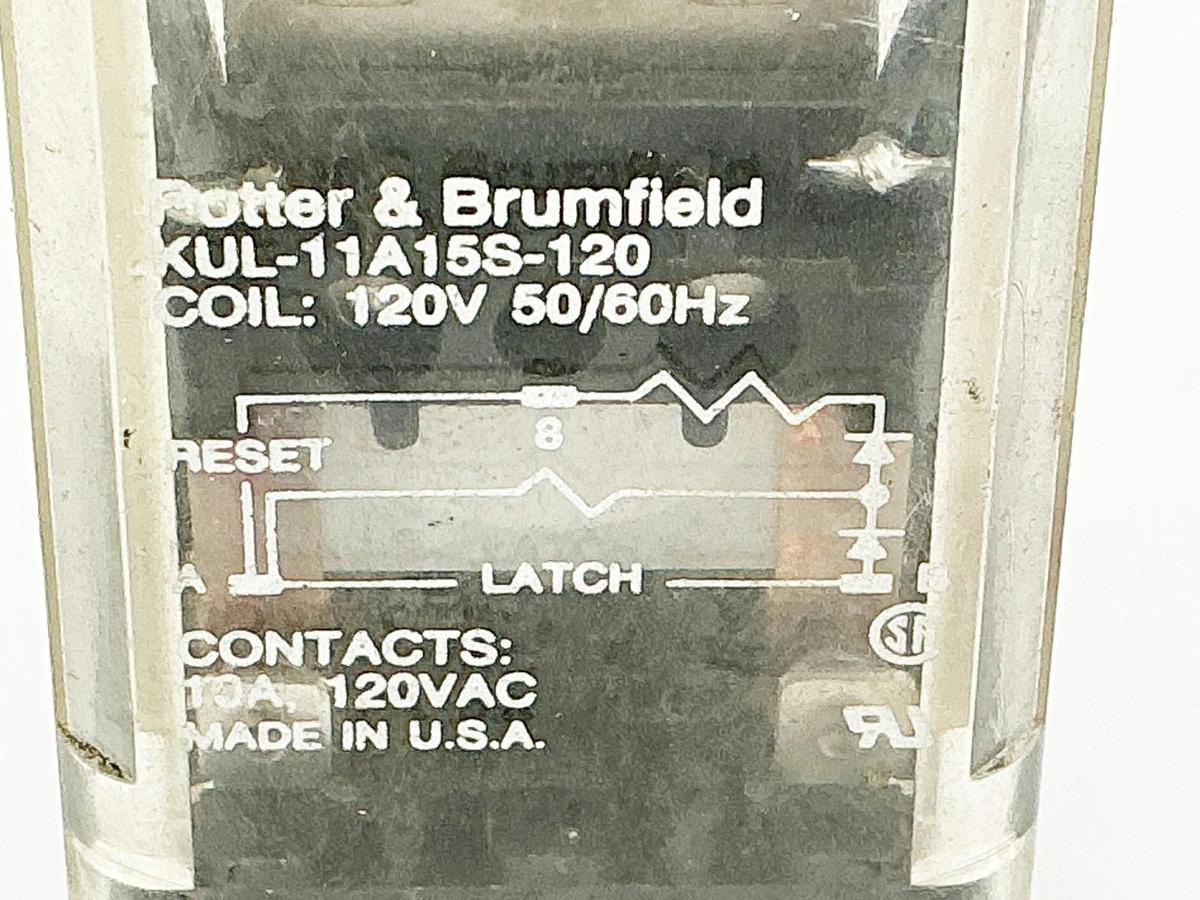 Used Potter Brumfield KUL11A15S/120 Relay 120V 10A 60Hz 11P