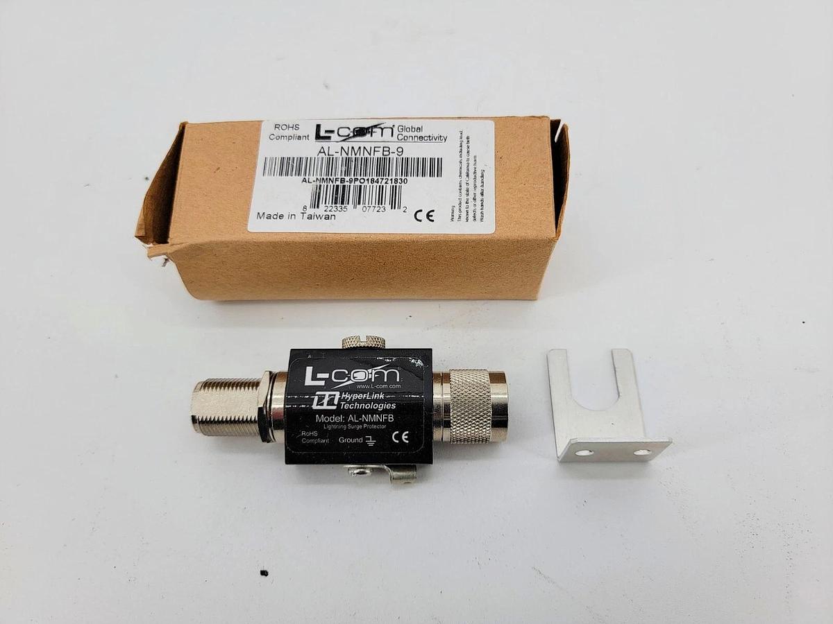 New L-Com AL-NMNFB-9 N(M)-N(F) Bulkhead Lightning Protector 0-3GHz 90V