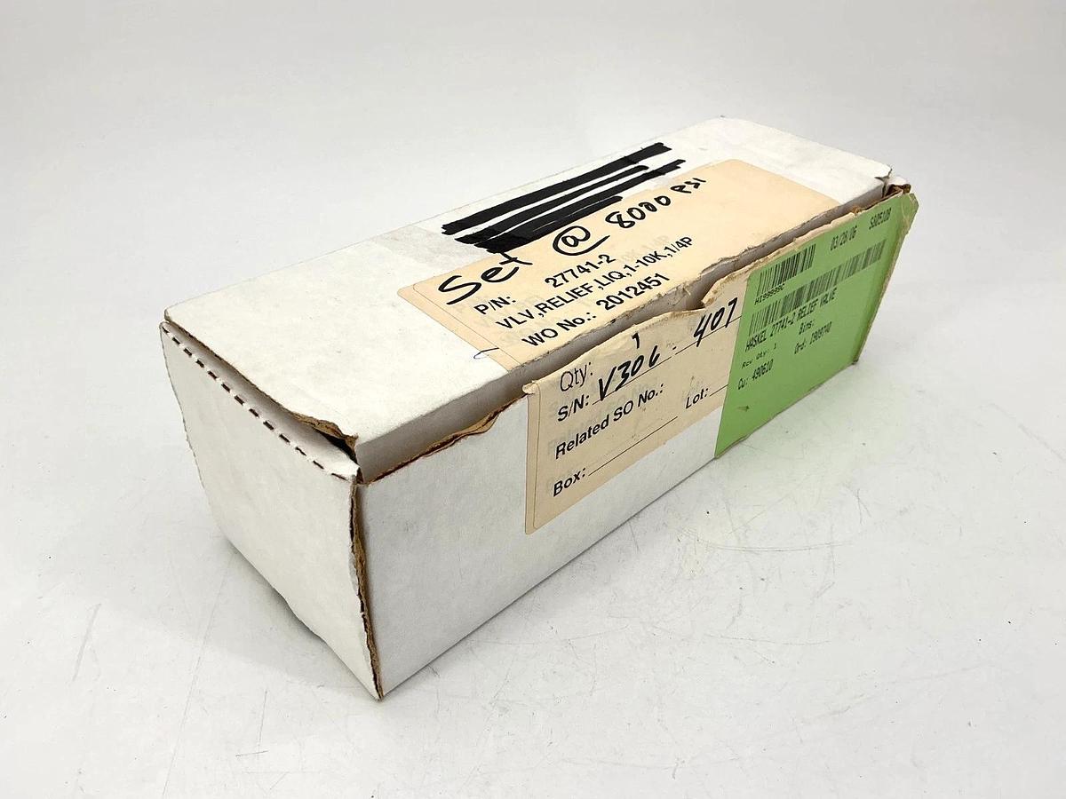 New Haskel 27741-2 Relief Valve Adjustable Range: 1000-10000PSIG 277412