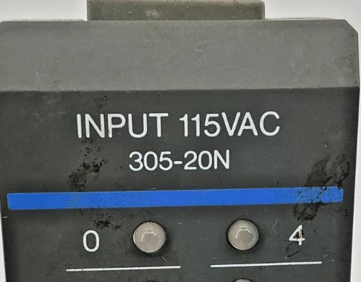 Used Texas Instruments 305-20N Input Module 115VAC 8-Point 85-128VAC 50/60HZ 30520N