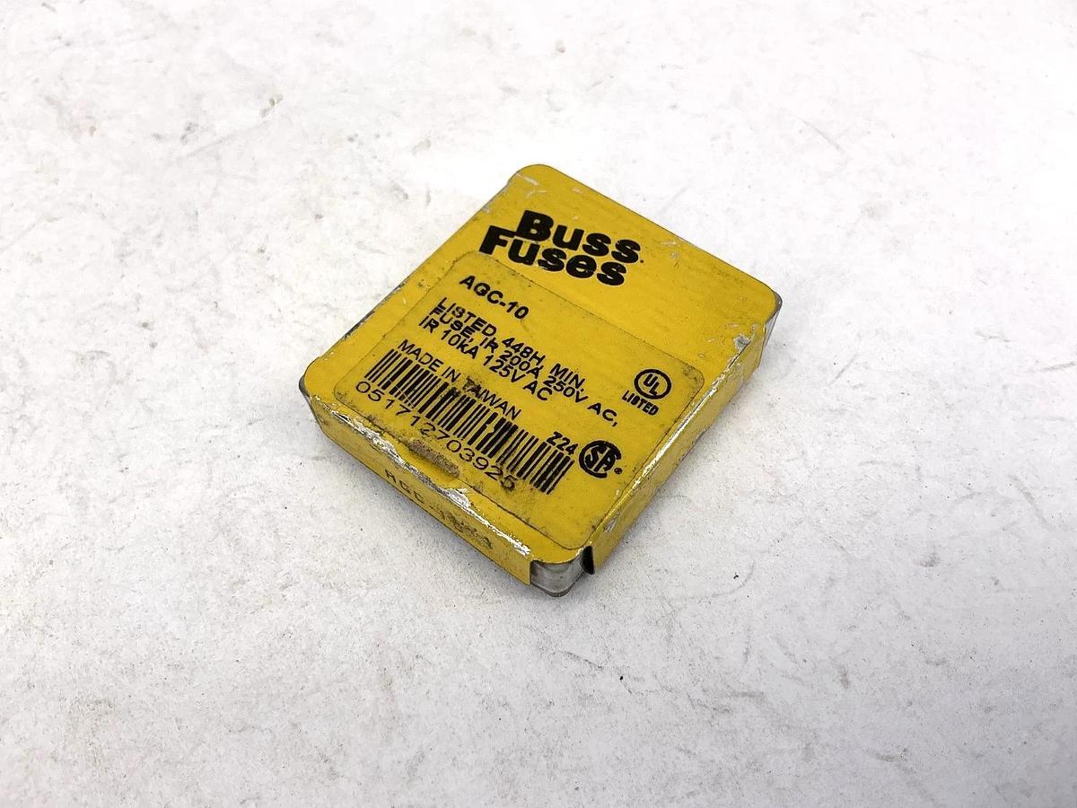 Lot of 14 New Bussmann AGC-10 Glass Fuse 10A 250V