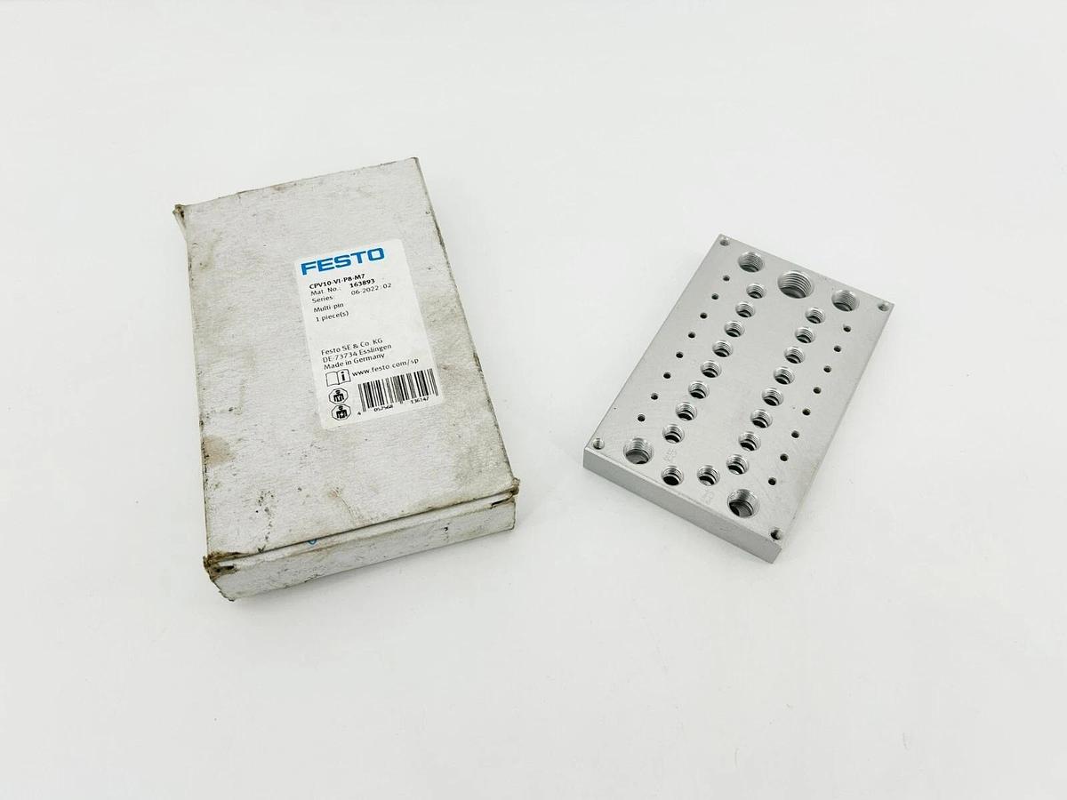 New Festo CPV10-VI-P8-M7 Multi-Pin Valve Manifold, 163893 - Missing Hardware