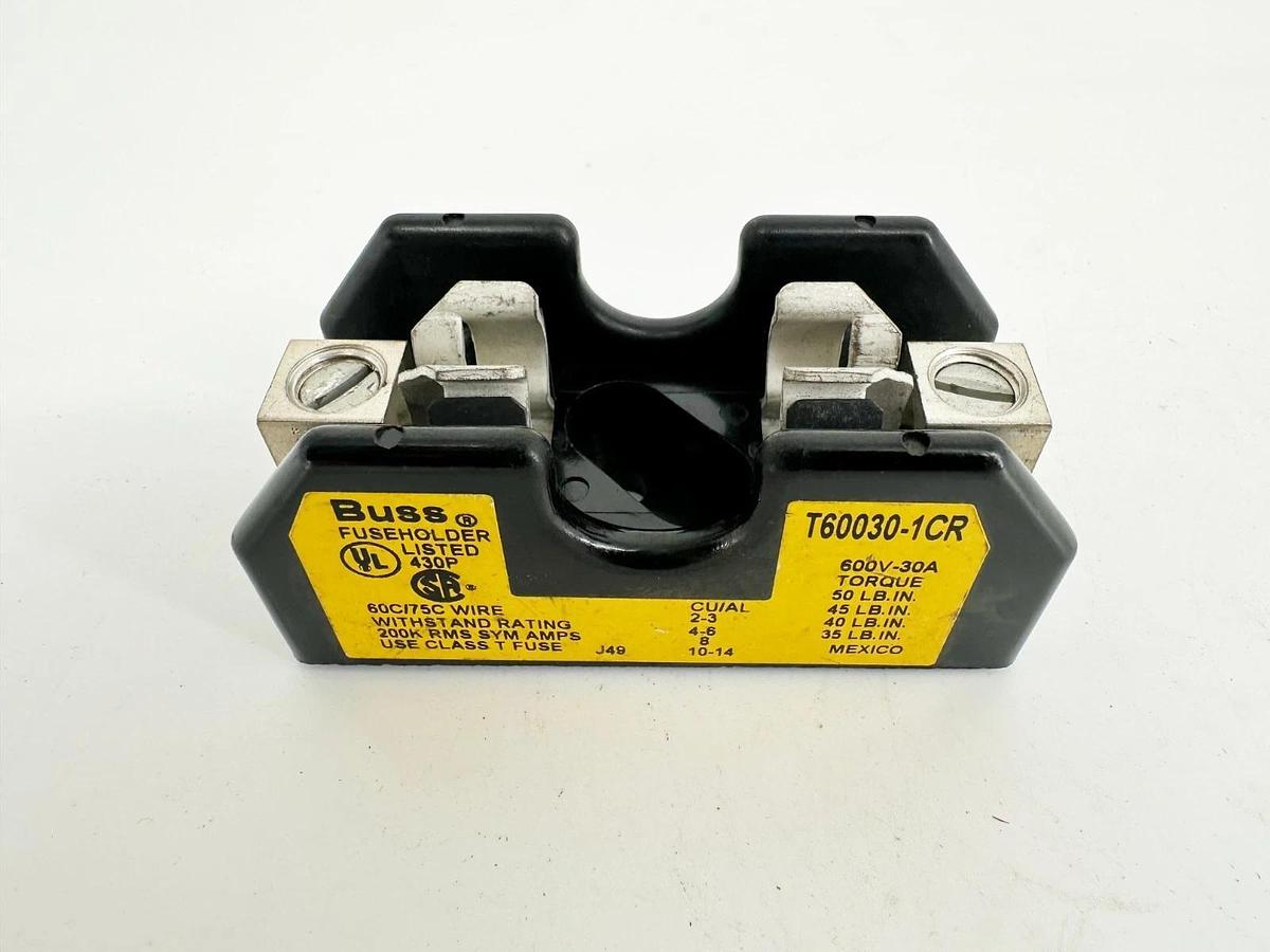 Lot of 2 New Bussmann T60030-1CR Fuse Holder / Block 30A 600V 1P