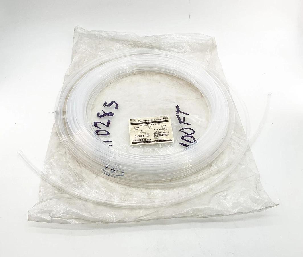 New NewAge Industries 3100860-100 Fluoropolymer FEP Tubing .313X.375 100FT