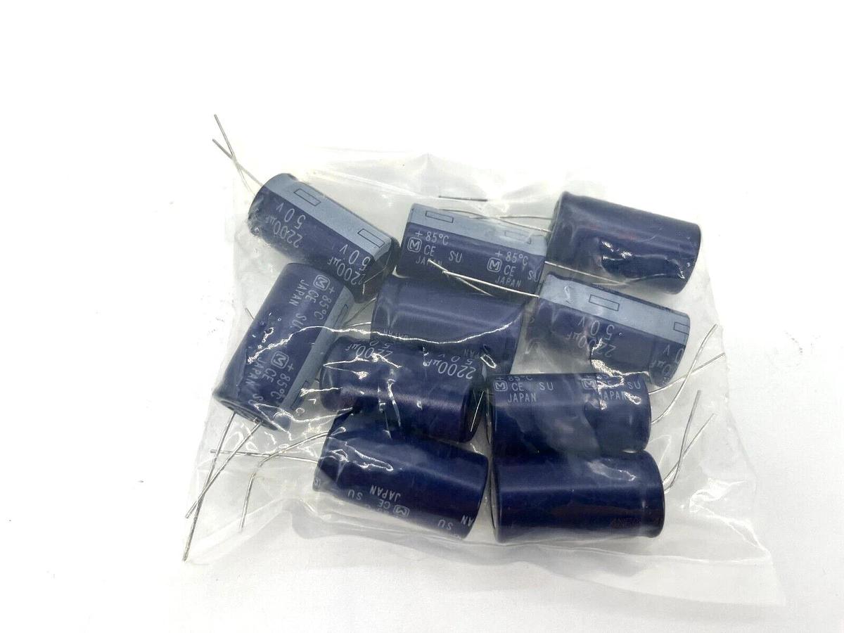 Lot of 10 New Panasonic ECE-A1HU222 Aluminum Capacitors 2200uF 25VDC 2000hr