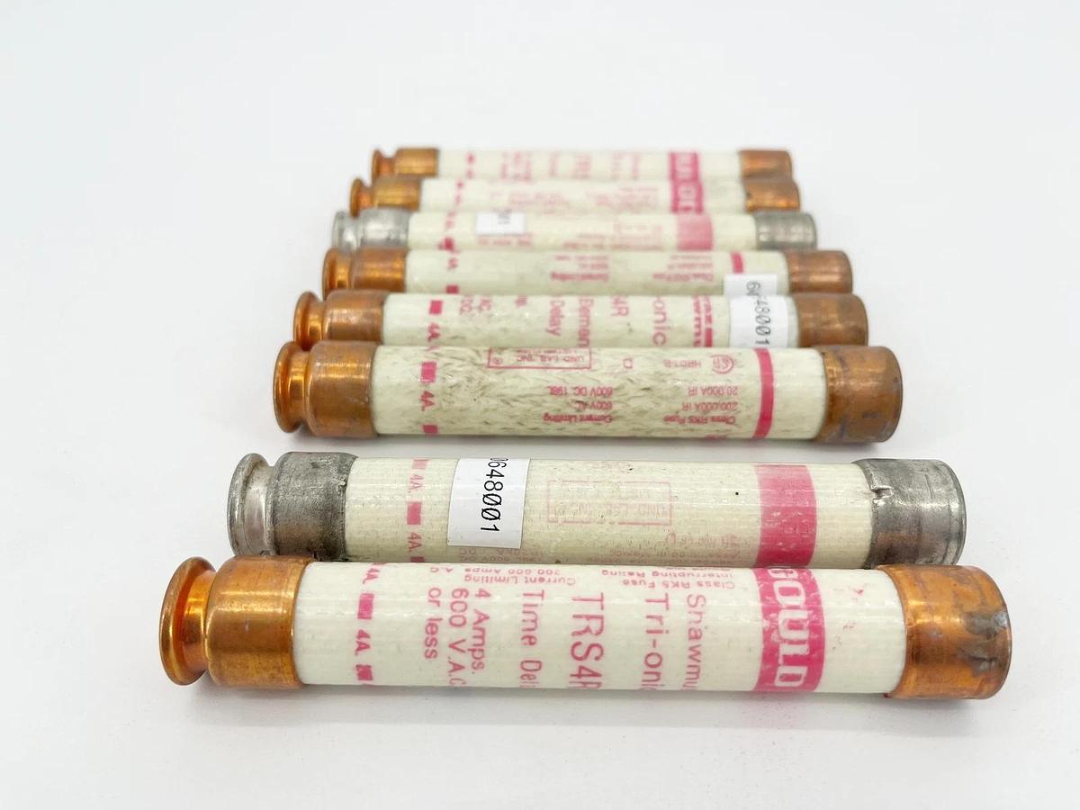 Lot of 8 New Gould Shawmut TRS4R Class RK5 Fuses 4A 600V