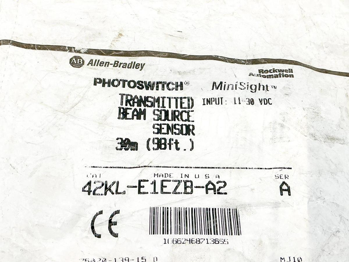 New Allen Bradley 42KL-E1EZB-A2 Transmitted Beam Source Sensor 30M 30VDC Ser.A
