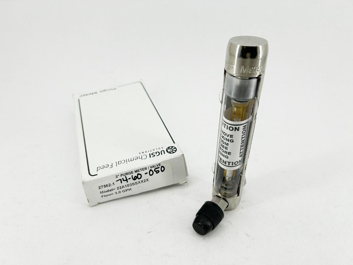 New UGSI 22A103SSXX2X Purge Meter Valve 3" 3.0 GPH 27562-1