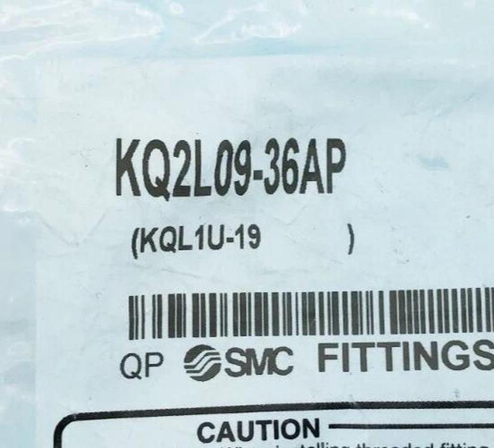 Bag of 6 New SMC KQ2L09-36AP Male Elbow Fittings 5/16" OD
