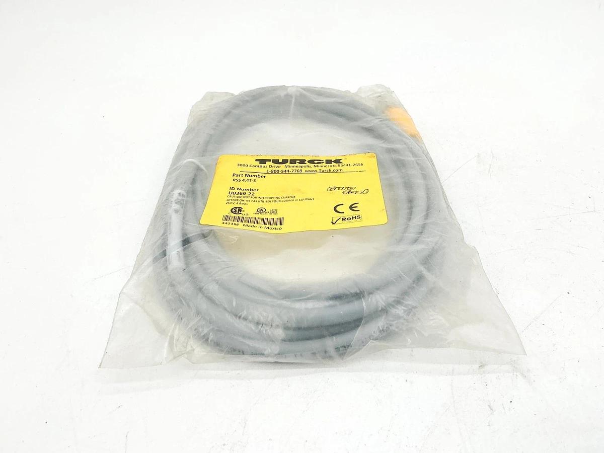New Turck RSS 4.4T-3 Euro-Fast QD Cordset U0369-22