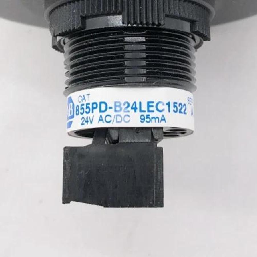 New Allen Bradley 855PD-B24LEC1522 Ser. A Panel Mount Alarm Amber 24VAC/DC