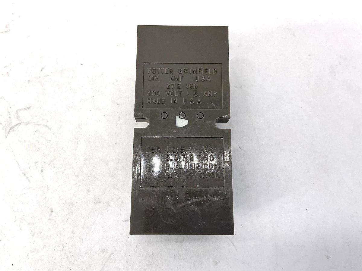 Used Lot of 7 Potter & Brumfield 27E166 Relay Socket 5A 300V 27E-166