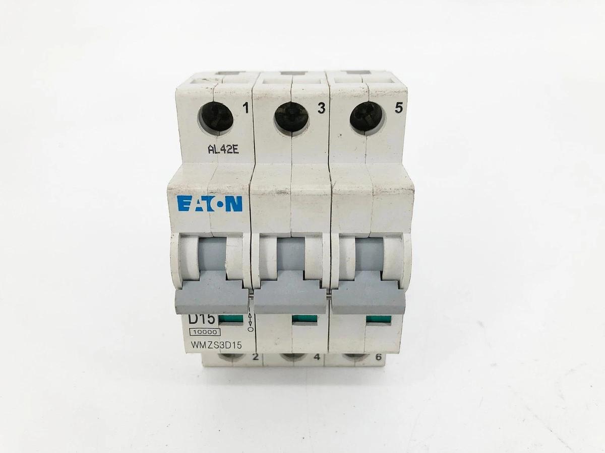Used Eaton WMZS3D15 Circuit Breaker 15A 277/480VAC 3P