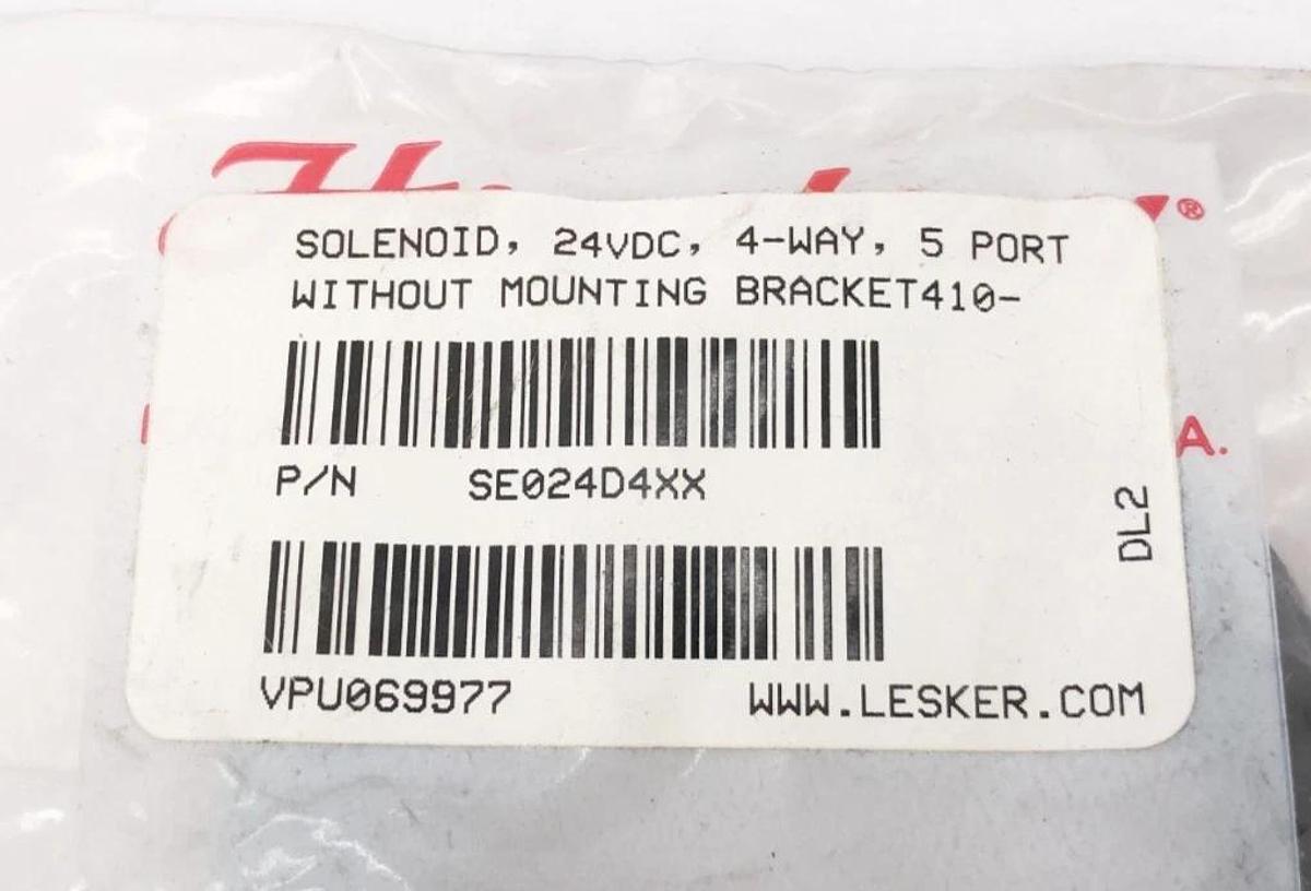New Humphrey SE024D4XX Solenoid 24VDC 4-Way 5 Port Without Mounting Bracket