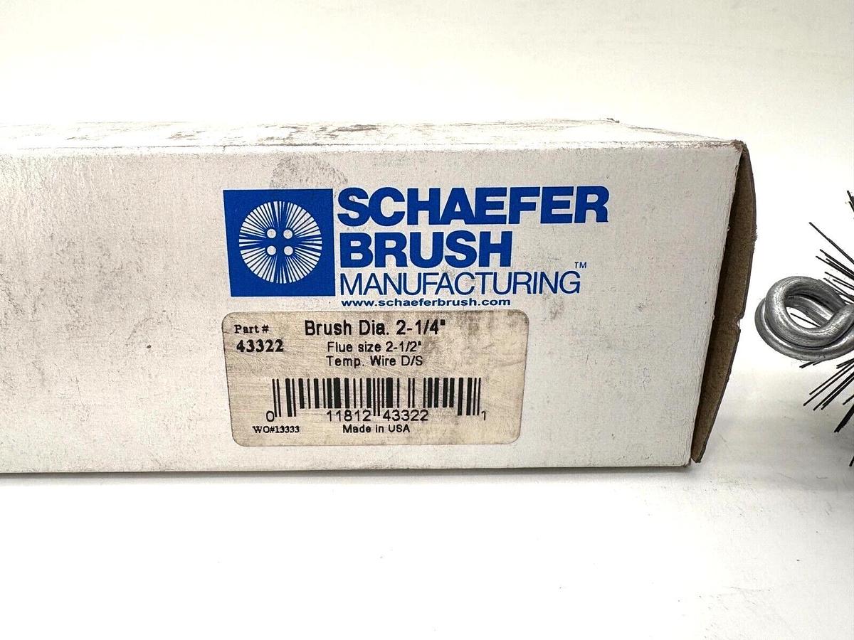 New Schaefer 43322 Flue Brush Tempered Wire 2-1/4" Brush Diameter