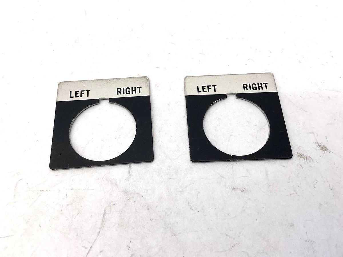 Lot of 2 New Allen Bradley 800T-X523 Ser A Legend Plate Left-Right Accessory