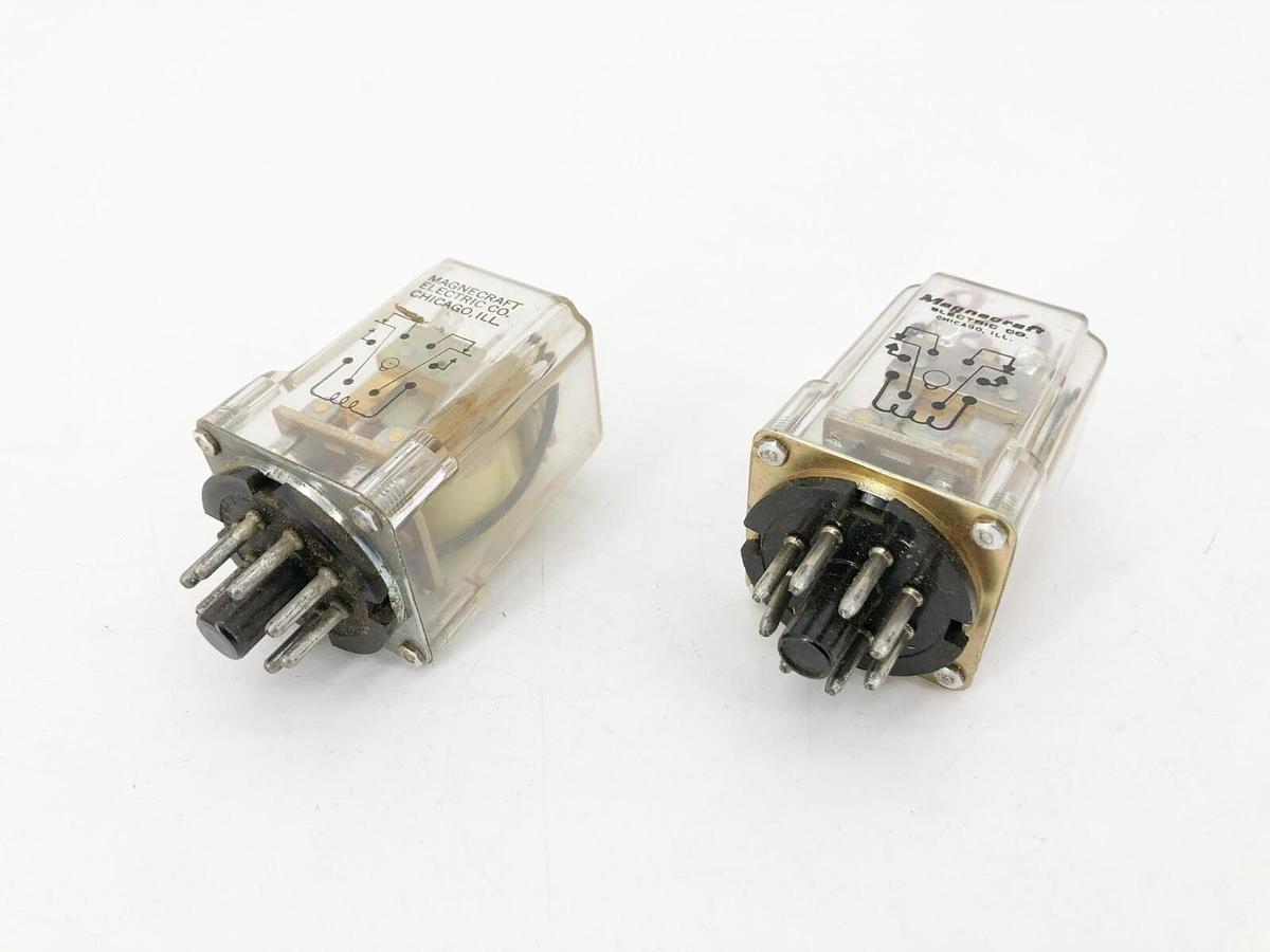 Used Lot of 2 Magnecraft W88CPX-18 Relays DPDT 50VDC 10k ohm