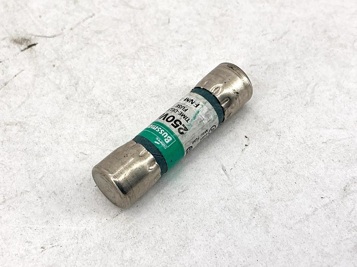 Lot of 5 New Bussmann FNM-1 250Vac Time-Delay Fuse 1A 250V