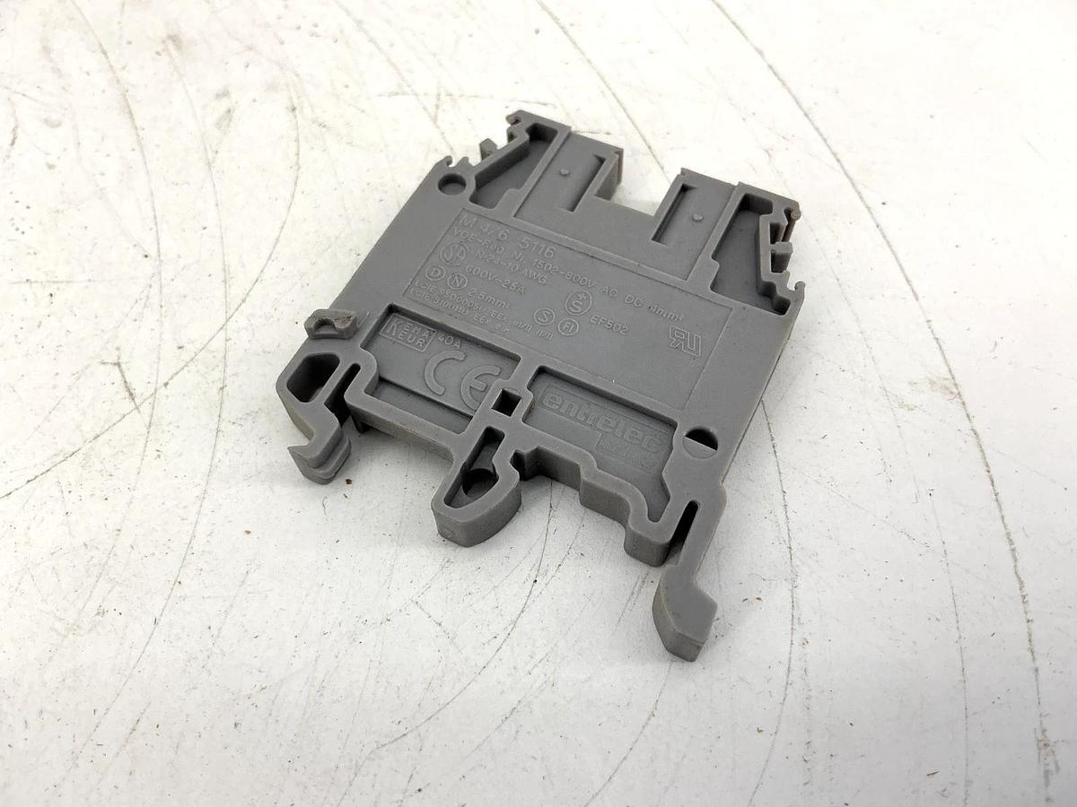 Used Lot of 30 ABB Entrelec M4/6-5116-GREY Terminal Block 10AWG 25A 600V M4/6-5116