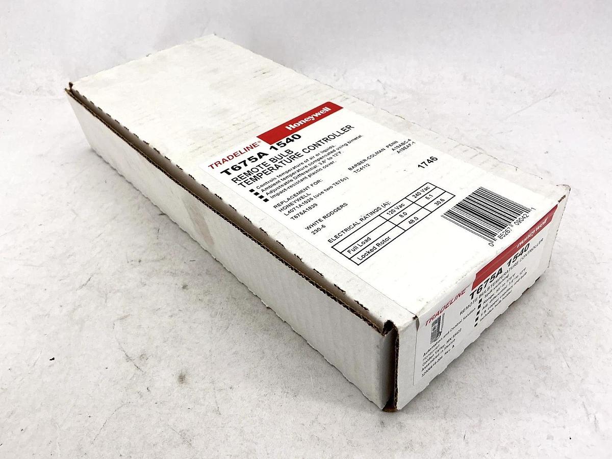 New Honeywell T675A-1540 Remote Bulb Temp Controller 3.6 to 12F 120/240V