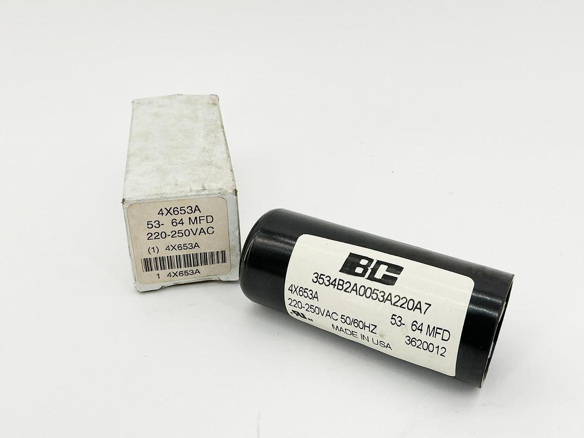 New Philips BC 4X653A Capacitor 53-64MFD 250V 50/60Hz 3534B2A0053A220A7