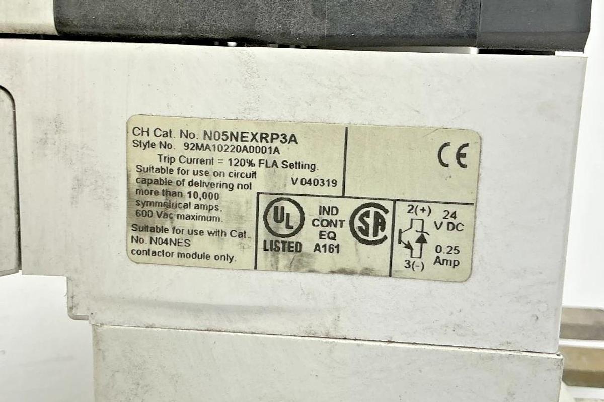 Used Eaton Cutler-Hammer N04NES4X3N & N05NEXRP3A Contactor 135A 24V Coil Controller