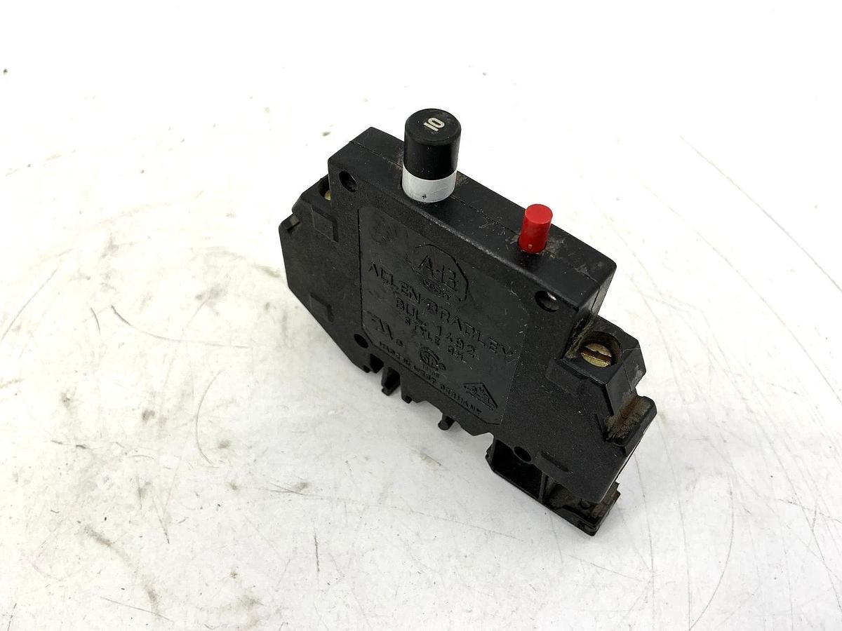 Used Lot of 4 Allen Bradley 1492-GH100 Ser B Mini Circuit Breaker 1P 10A 125V 50/60HZ